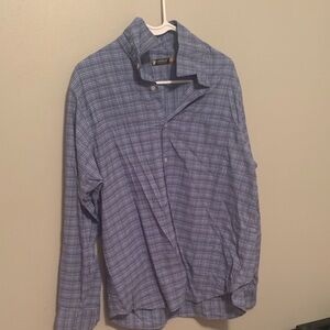 Daniel Cremieux Blue Plaid Shirt Jacket